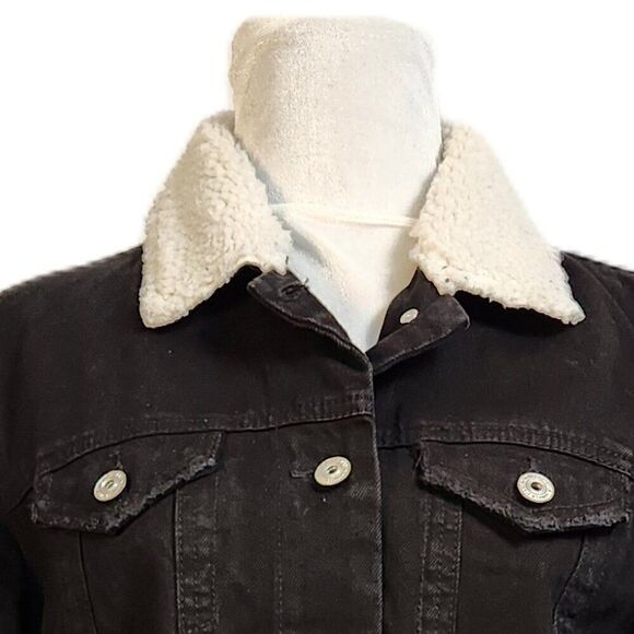 Vanilla Star Black Denim Jean Jacket Medium - Picture 4 of 9